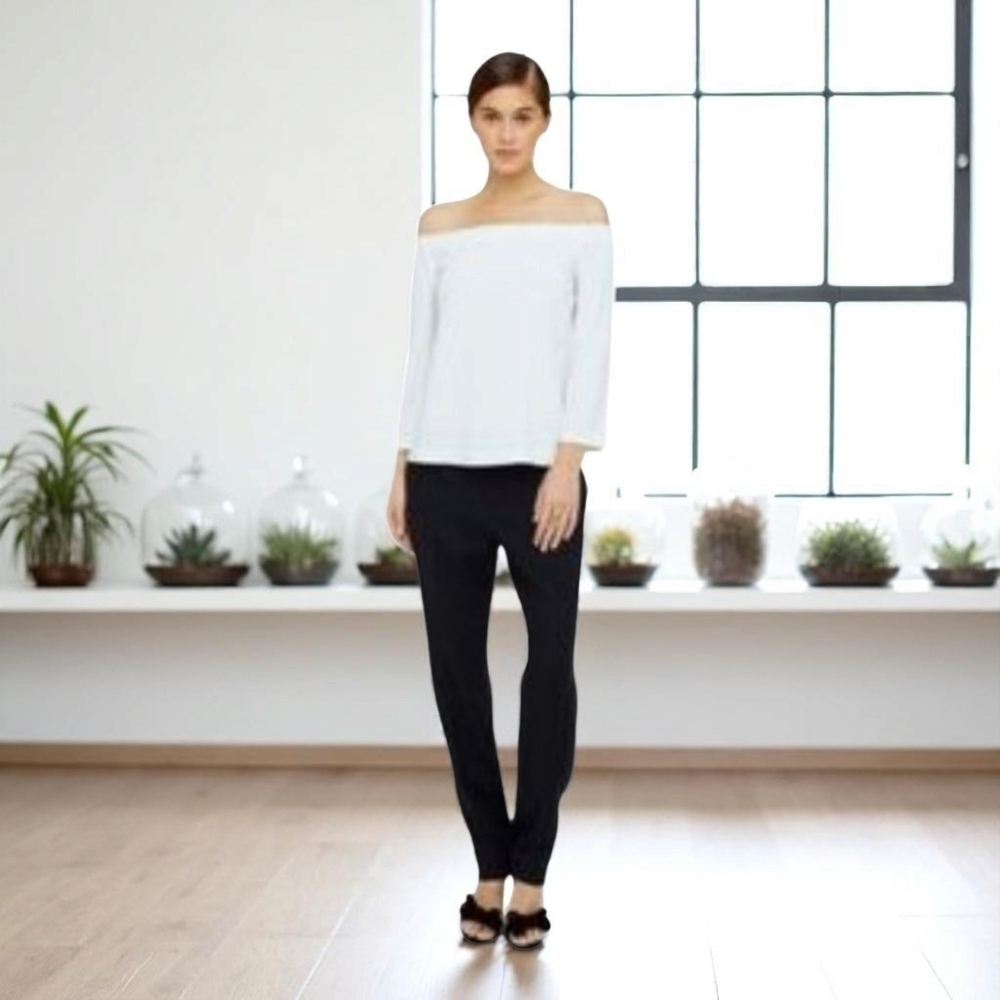 Club Monaco White Off the Shoulder Top Sleek Design